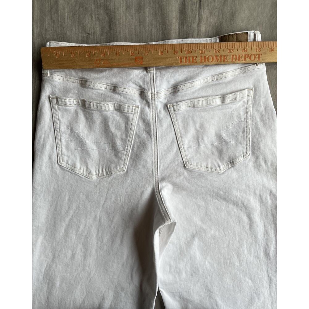 American Eagle 8 Reg. Super High Rise Baggy Wide Leg Jeans Strigid Off White - Picture 7 of 8